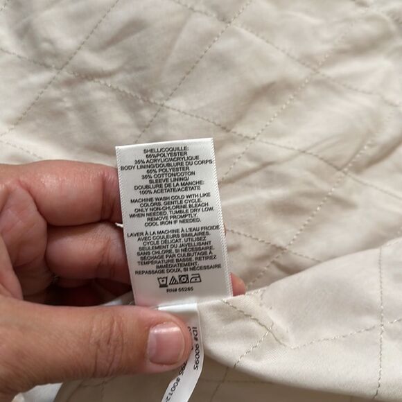 Express XL Ivory Cream Sherpa Teddy Shacket Shirt Jacket - Picture 11 of 14